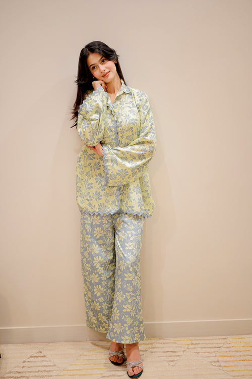 Grey Ivory Co-ord Set