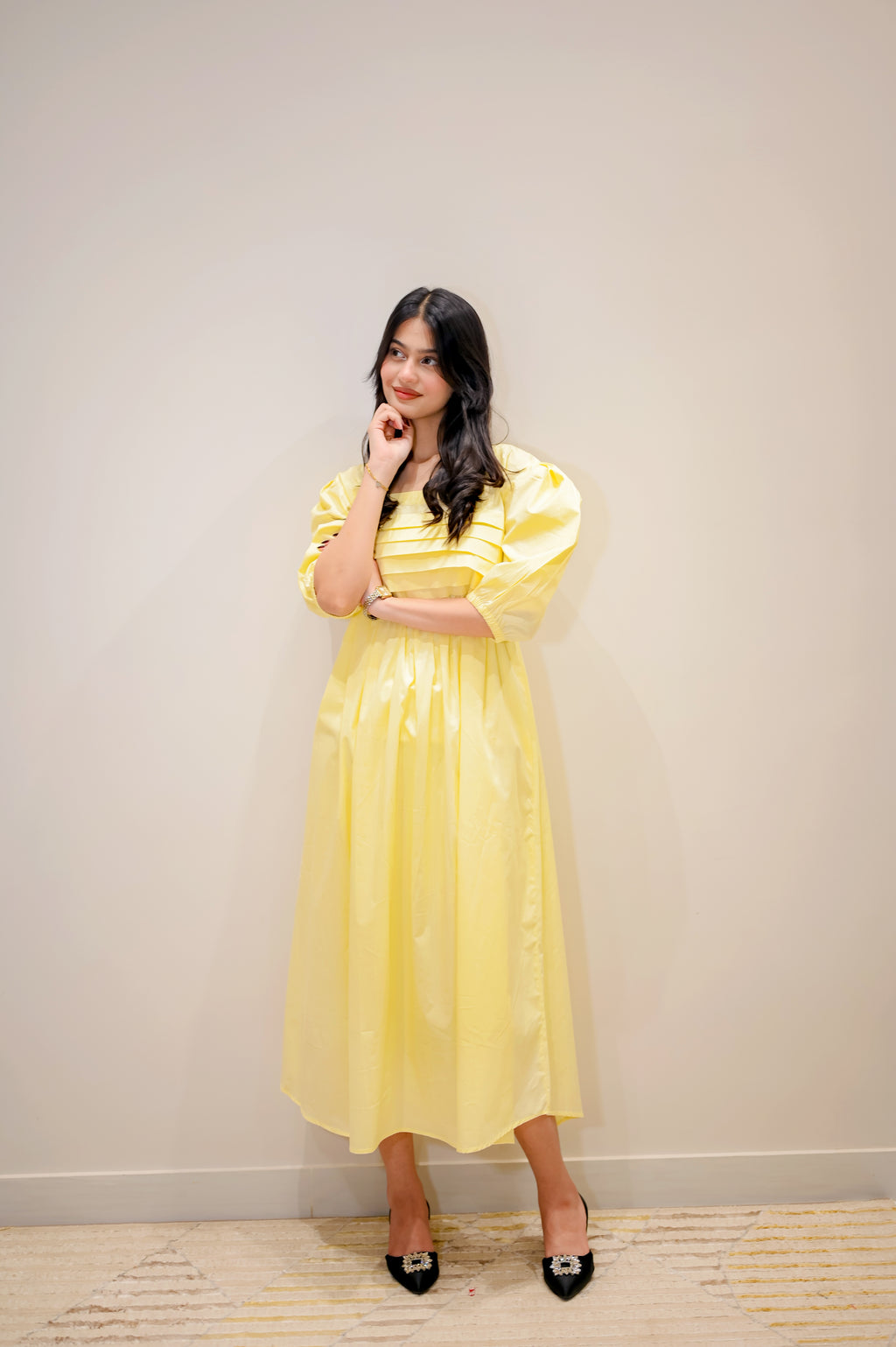 Butter Yellow Aura Dress