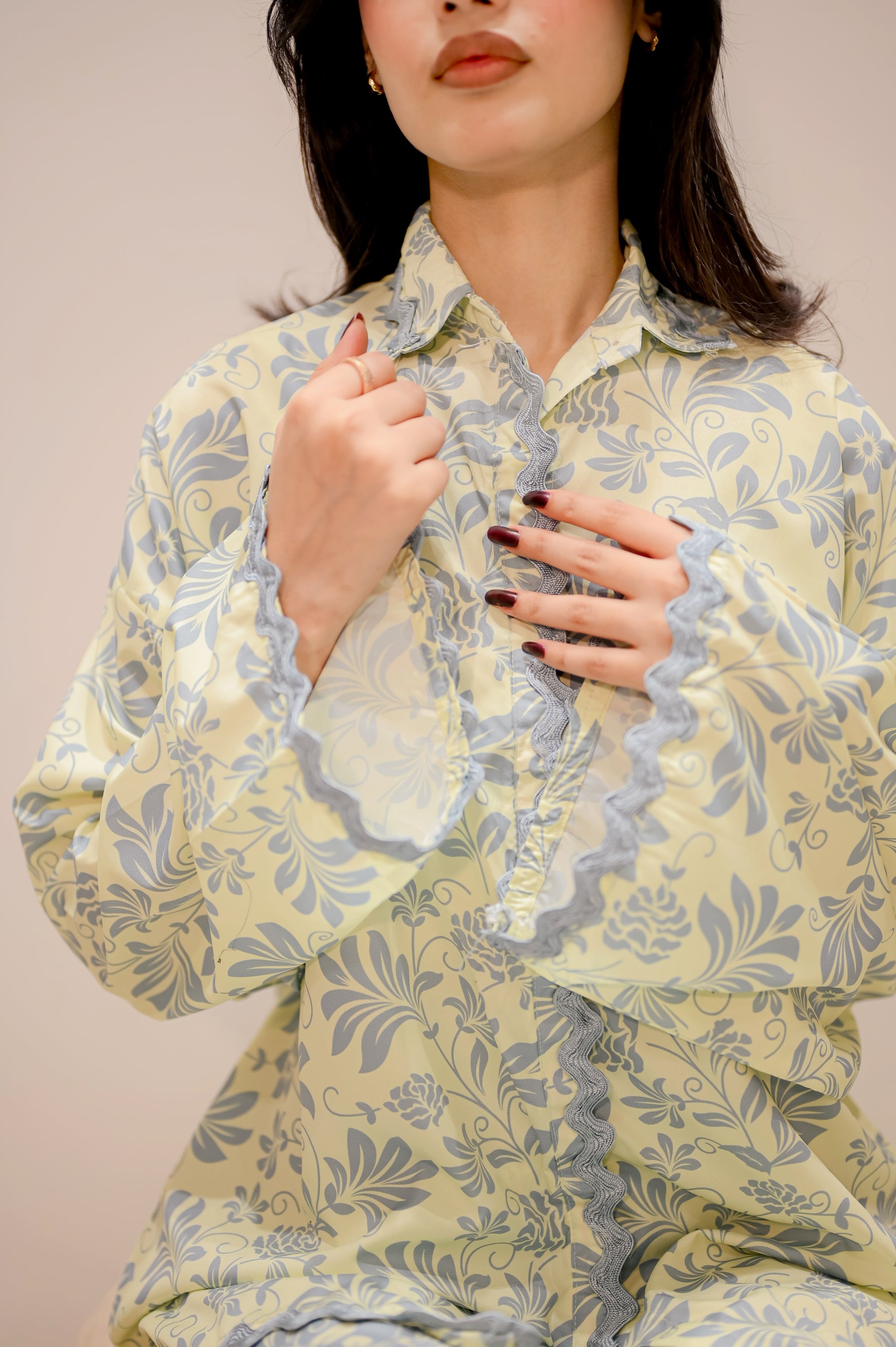 Grey Ivory Co-ord Set